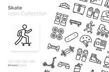 Skate Outline Icon