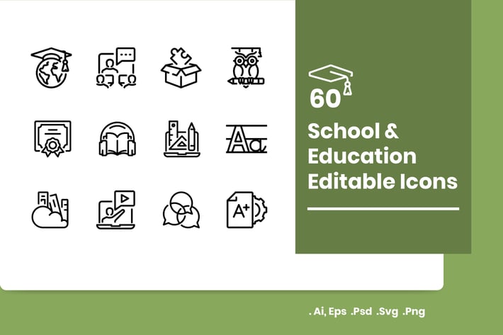 60 School and Education Icons