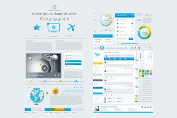 infographics element with Vector GUI Template
