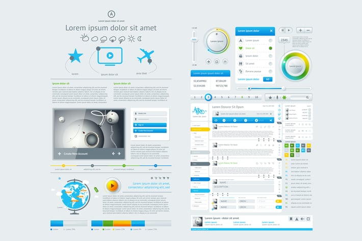 infographics element with Vector GUI Template