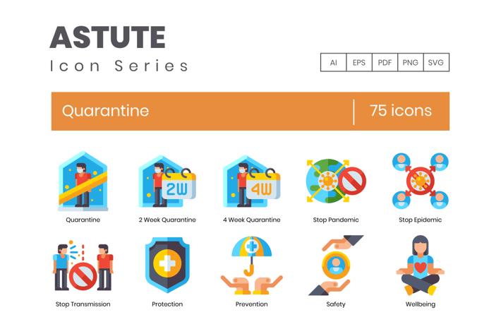 75 Quarantine Icons