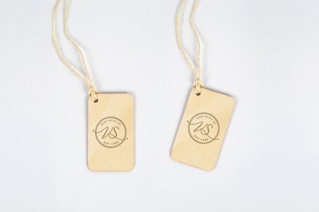 Wood Label Tag Mock Up