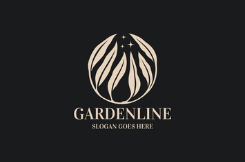 Hand drawn Floral Logo Template