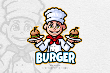Burger Chef Food Logo