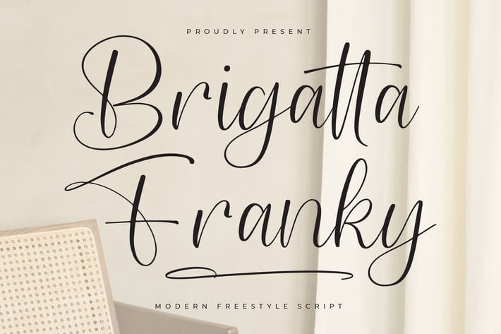 Brigatta Franky Modern Freestyle Script