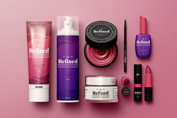 Cosmetic Pack Mock-Up Template
