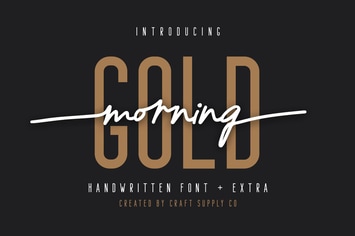 Morning Gold - Handwritten Font