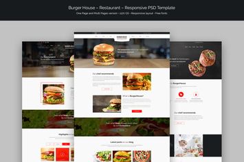 BurgerHouse – Restaurant – Responsive PSD Template