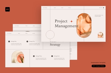 Cream Red Minimalist Project Management | 005