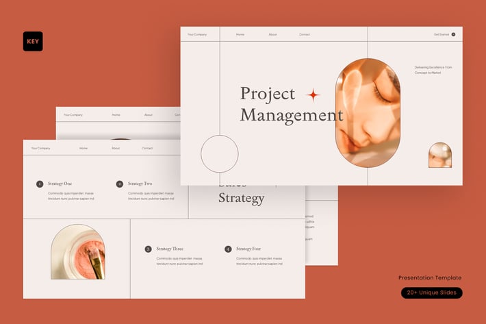 Cream Red Minimalist Project Management | 005