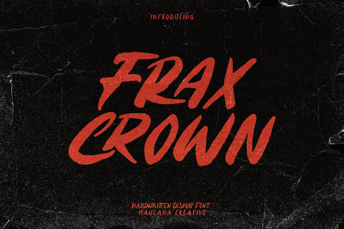 Fraxcrwon Handwritten Brush Font