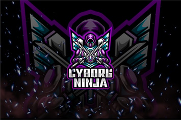 Cyborg Ninja E-Sport and Sport Logo Template