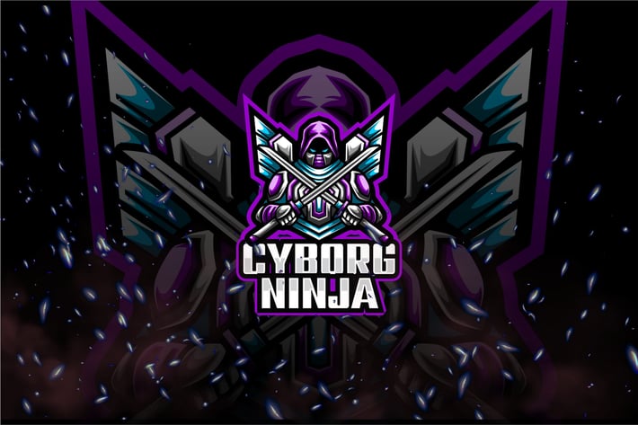 Cyborg Ninja E-Sport and Sport Logo Template