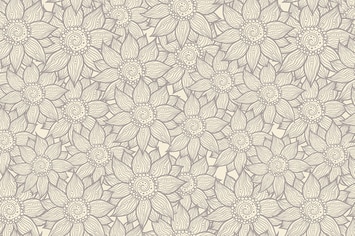 Illustration of seamless hand-drawn floral pattern