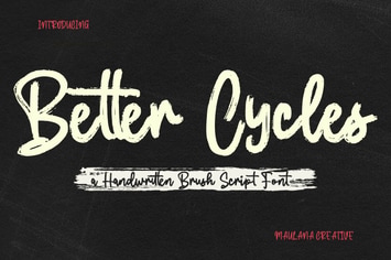 Better Cycles Handwritten Brush Font