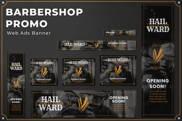 Web Ads Banners - Barbershop Promotion