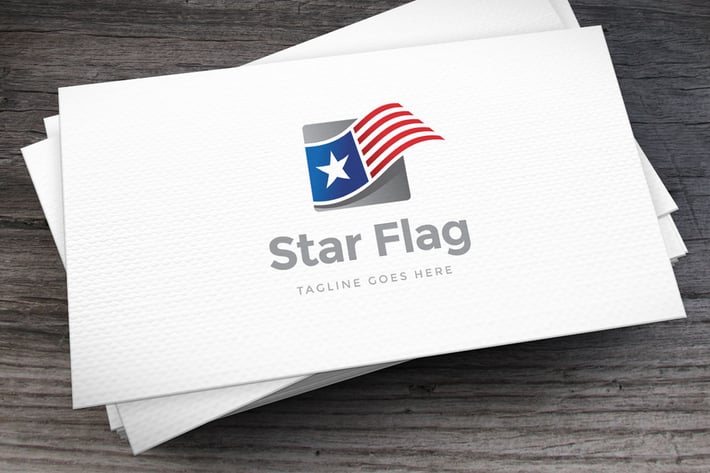 Star Flag Logo Template