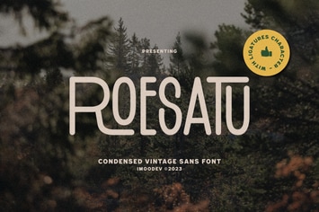 Roesatu - Condensed Vintage Sans Font