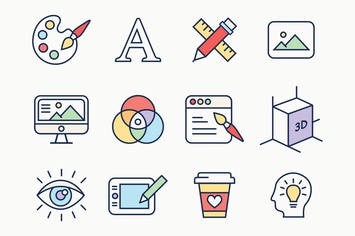 Line Design Color Icons