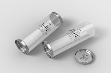 180mm Clear cylinder Packaging Mock Up