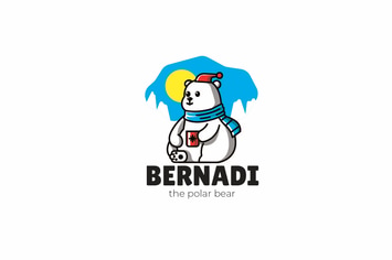 Snow Bear - Mascot Logo