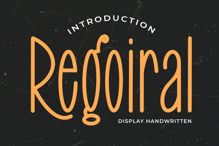Regoiral - Display Handwritten Font