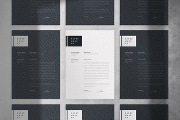 Flyer and Letter A4 Paper Mockup PSD Template