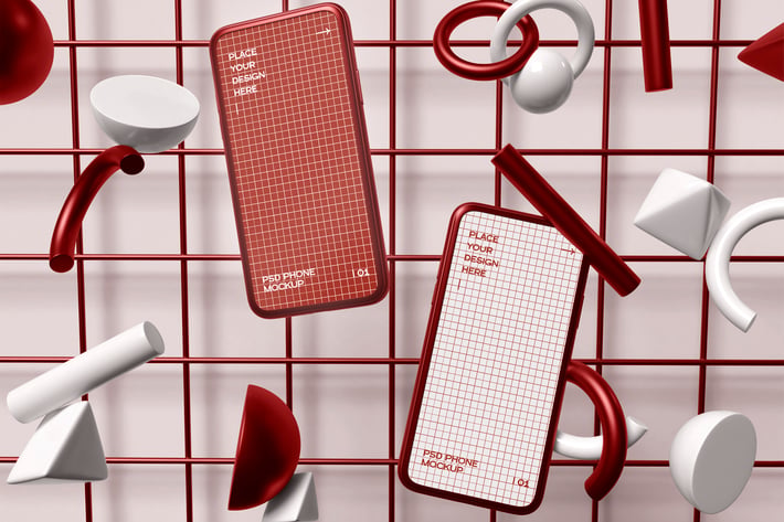 Two Smartphone Mockup