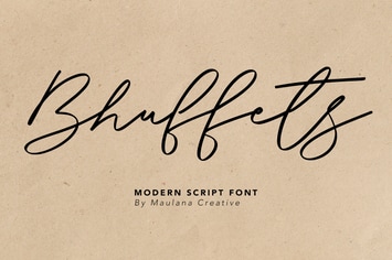 Bhuffets Modern Script Font