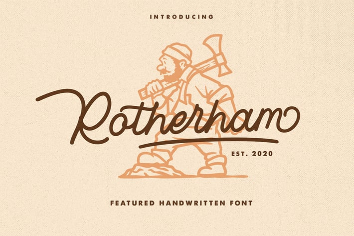 Rotherham  Monoline Font