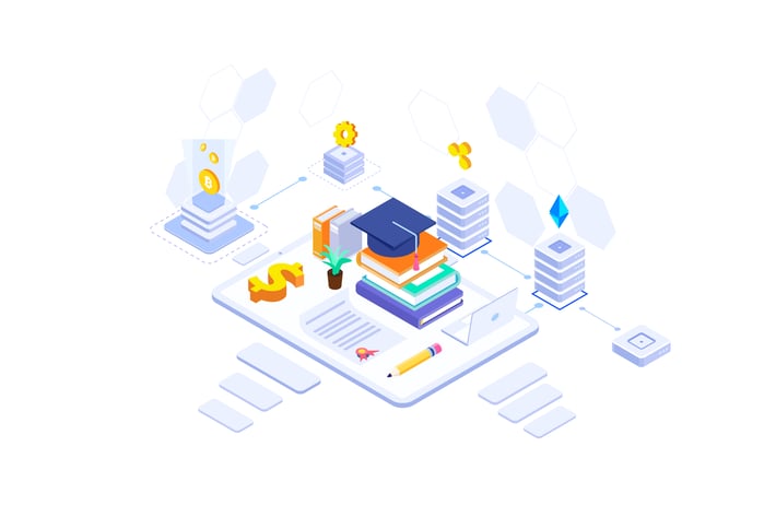 Fund Higher Education Isometric Illustration - FV