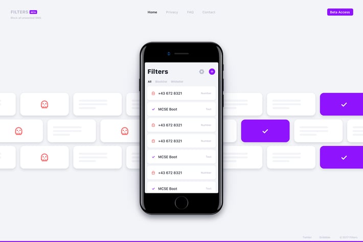 Filters - Landing Page UI Kit