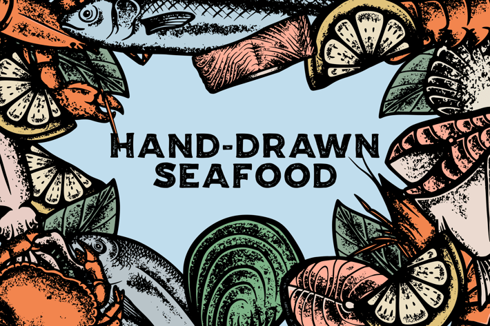 Hand Drawn Seafood
