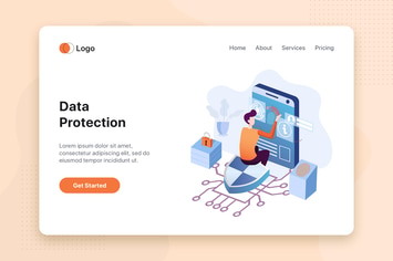 Data protection concept for Landing page Template