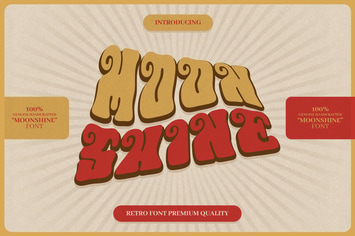 Moonshine - Retro Psychedelic Font