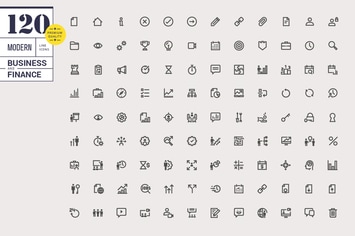 Business and Finance Line Icons