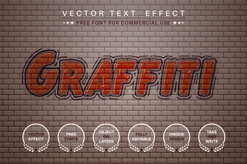 Graffity - editable text effect, font style