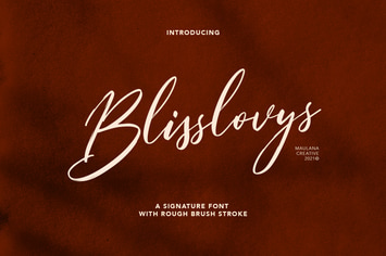 Blisslovys Signature Brush Font
