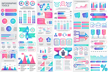 Collection Infographic Elements Template Graphics