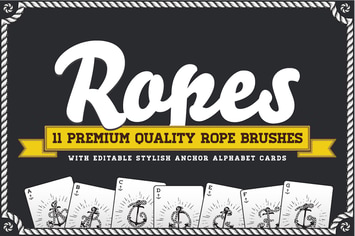 Rope Brush Set with Stylish Anchor ABC