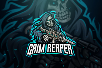 Grim Reaper Sniper Sport and Esport Logo Template