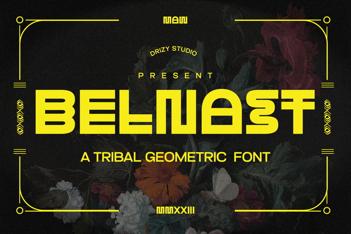 Belnast - Tribal Geometric Font