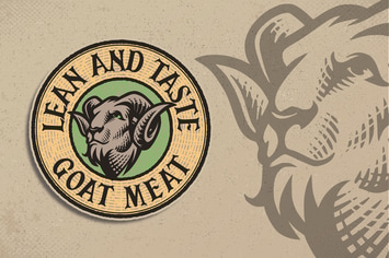 Goat Meat Engraving Logo Template