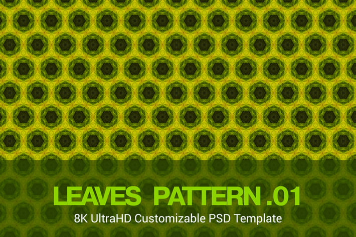 8K UltraHD Seamless Leaves Pattern Background
