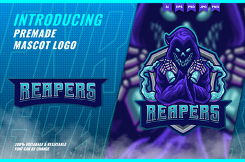 Reapers Painting - Mascot Esport Logo Template