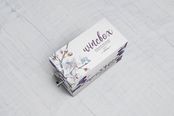 Paper Wine Box Mockup