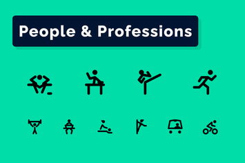 People & Profession Icons Set