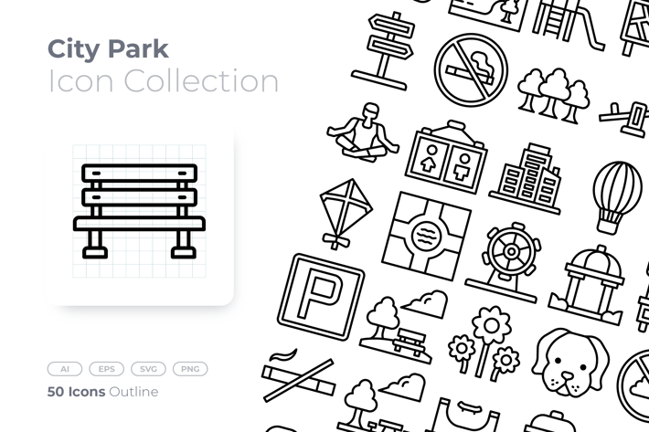 City Park Outline Icon