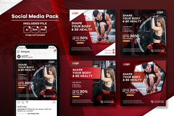 Fitness Social Media Post Template