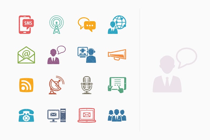 Communication Icons Set 1 - Colored Series